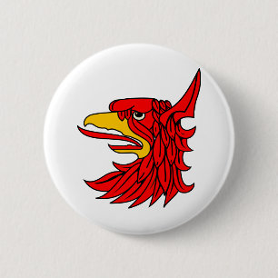 Bird Red Creature Beak 6 Cm Round Badge