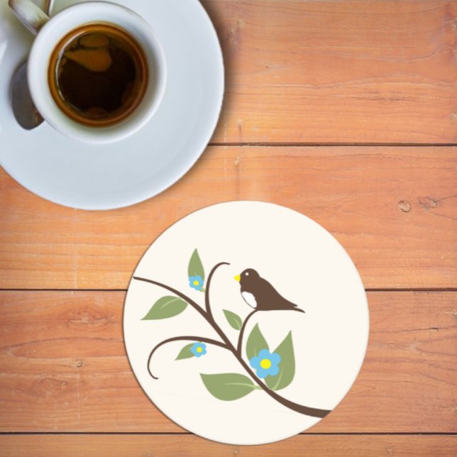 Bird Round Paper Coaster (Creator Uploaded)