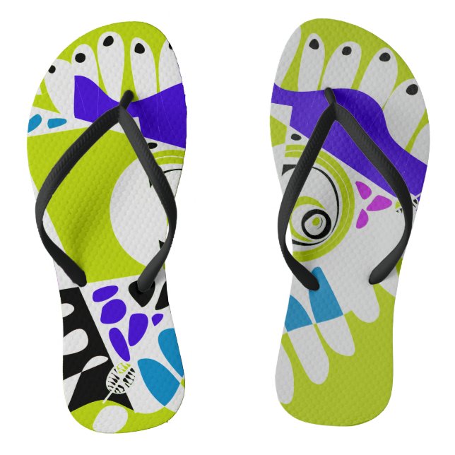 Bird’s Nest - Avocado Green Grey Jandals (Footbed)