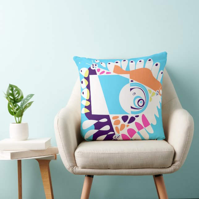 Bird’s Nest - Baby Blue White Cushion (Chair)