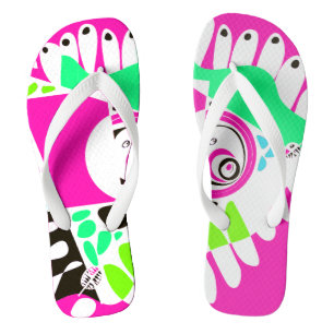 Bird’s Nest - Fuchsia White Jandals