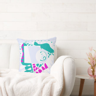 Bird’s Nest - Periwinkle White Cushion
