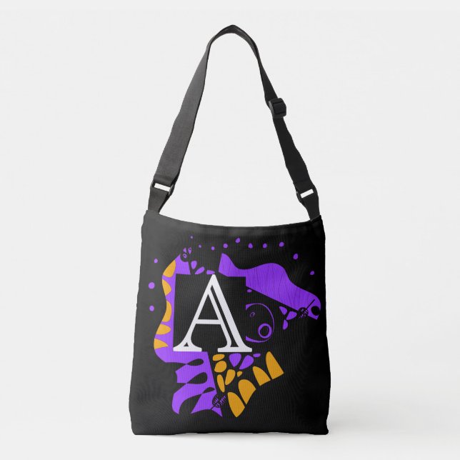 Bird’s Nest - Personalised Initial Letter A Crossbody Bag (Front)