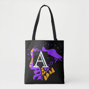 Bird’s Nest - Personalised Initial Letter A Tote Bag