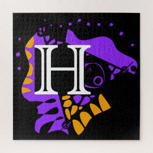 Bird’s Nest - Personalised Initial Letter H Jigsaw Puzzle