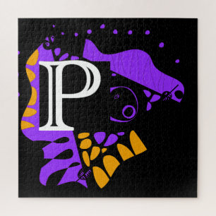 Bird’s Nest - Personalised Initial Letter P Jigsaw Puzzle