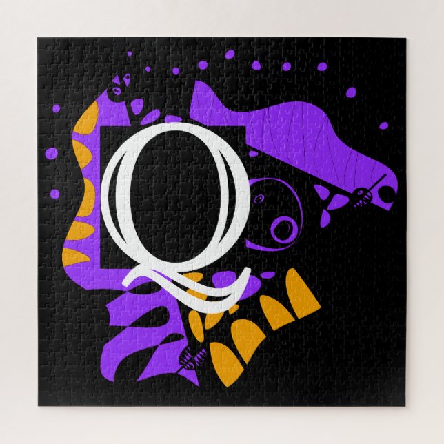 Bird’s Nest - Personalised Initial Letter Q Jigsaw Puzzle (Vertical)
