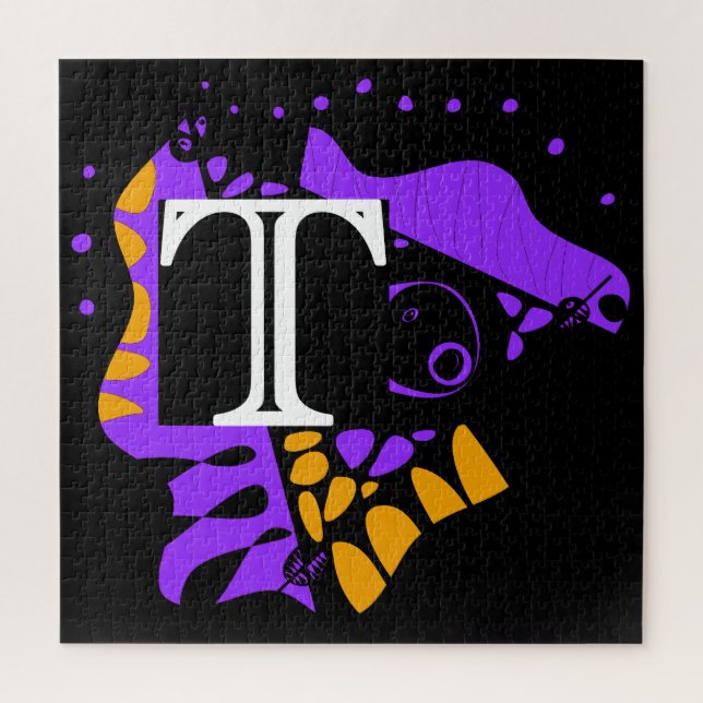 Bird’s Nest - Personalised Initial Letter T Jigsaw Puzzle (Vertical)