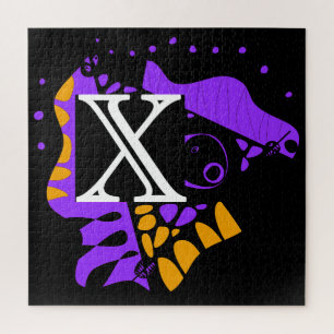 Bird’s Nest - Personalised Initial Letter X Jigsaw Puzzle