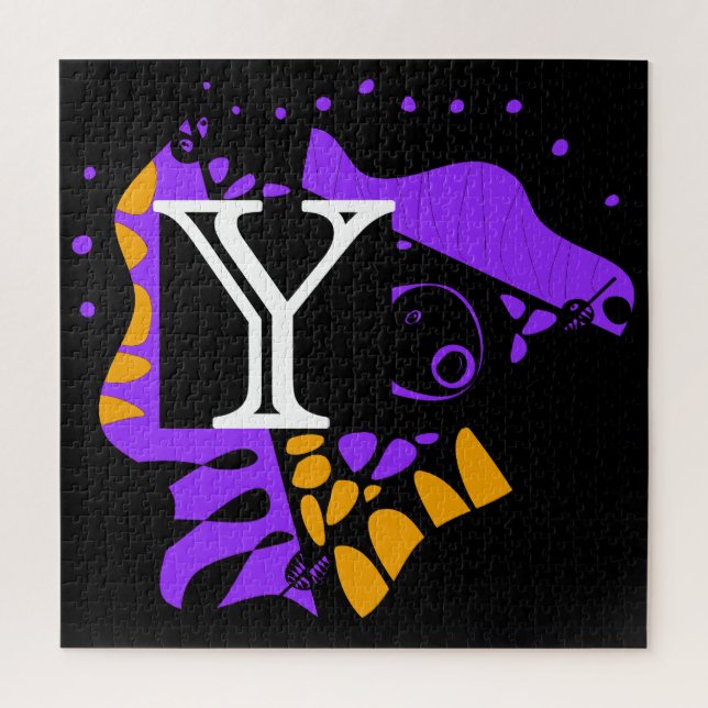 Bird’s Nest - Personalised Initial LetterY Jigsaw Puzzle (Vertical)