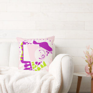 Bird’s Nest - Pink Lemonade White Cushion