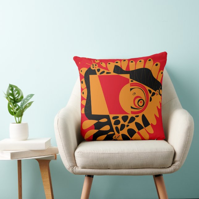 Bird’s Nest - Red Orange Cushion (Chair)