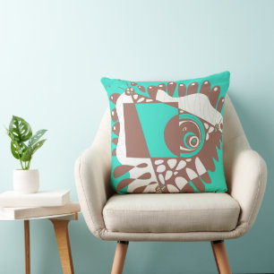 Bird’s Nest - Spearmint Brown Cushion