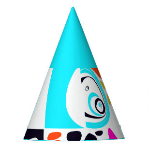 Bird’s Nest - Turquoise White Party Hat