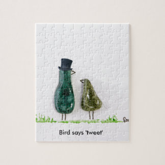 Bird says 'tweet' jigsaw puzzle
