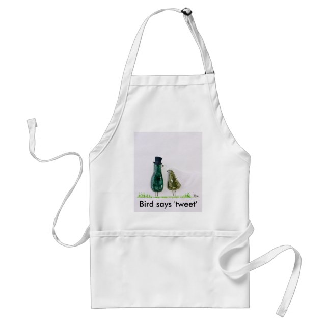Bird says 'tweet' standard apron (Front)