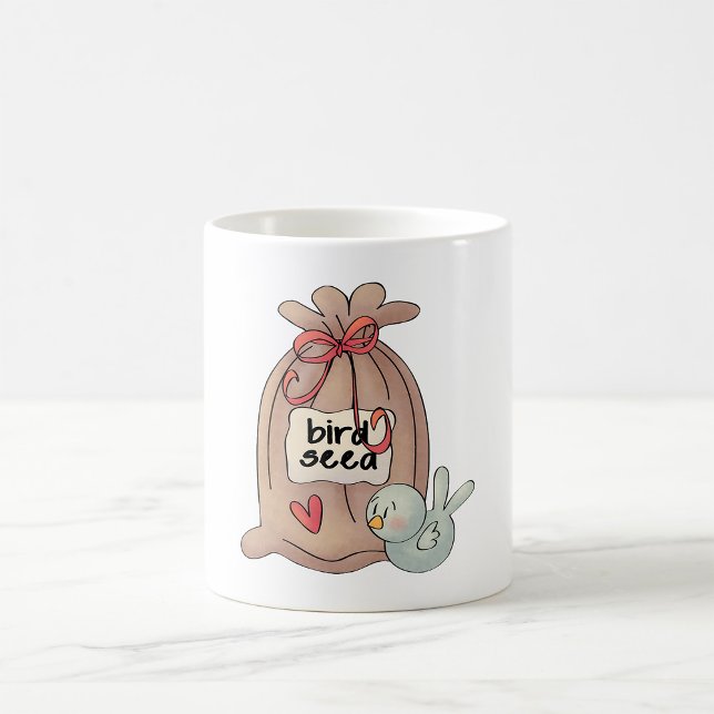 Bird Seed Bag with Bow and Heart  Coffee Mug (Creator Uploaded)