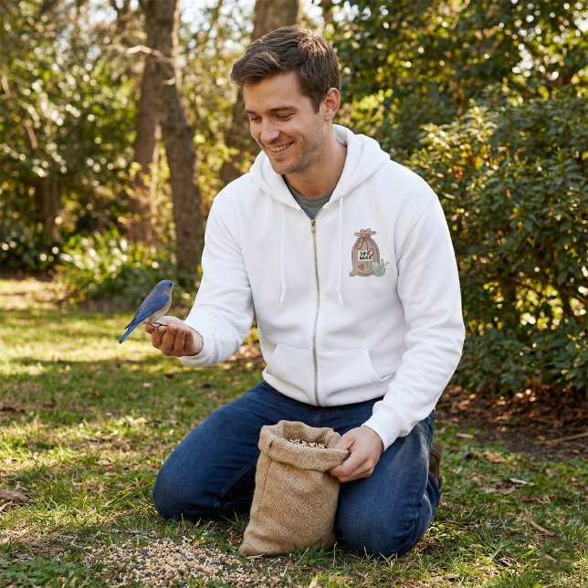 Bird Seed Bag with Bow and Heart  Hoodie (Creator Uploaded)