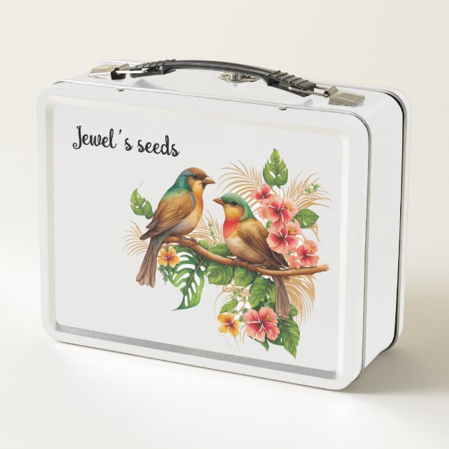 Bird seed container Metal Lunchbox (Back)