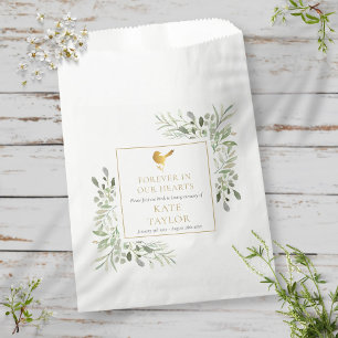 Bird Seed Packet Greenery Funeral Memorial Favour Bags