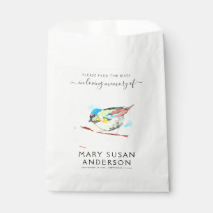 Bird Seed Packet Memorial Funeral Favour Bag