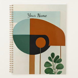 Bird Shape Minimalist Abstract Planner
