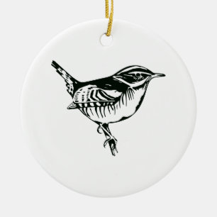 Bird Silhouette Ceramic Tree Decoration