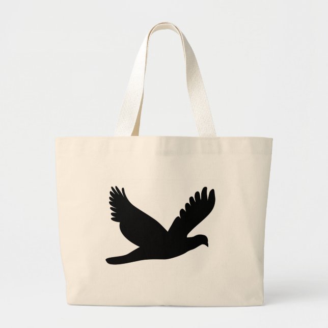 Bird Silhouette Large Tote Bag (Front)