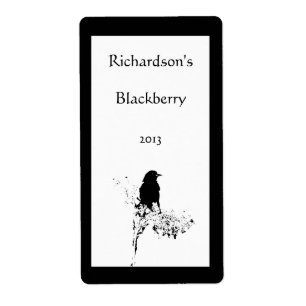 Bird Silhouette Wine Label