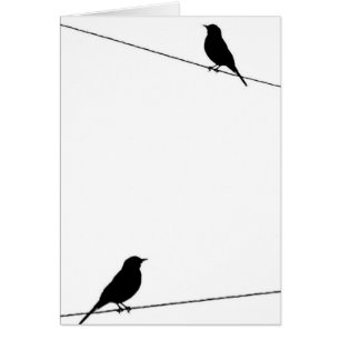Bird Silhouettes on Wire