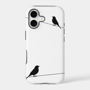 Bird Silhouettes on Wire
