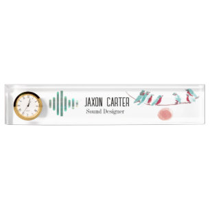 Bird singing Desk Nameplate