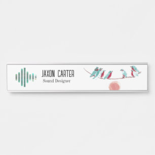 Bird singing Desk Nameplate