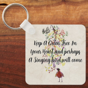 Bird Singing Key Ring