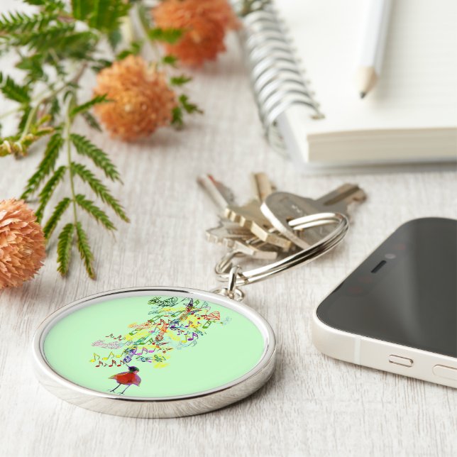 Bird Singing Key Ring (Side)
