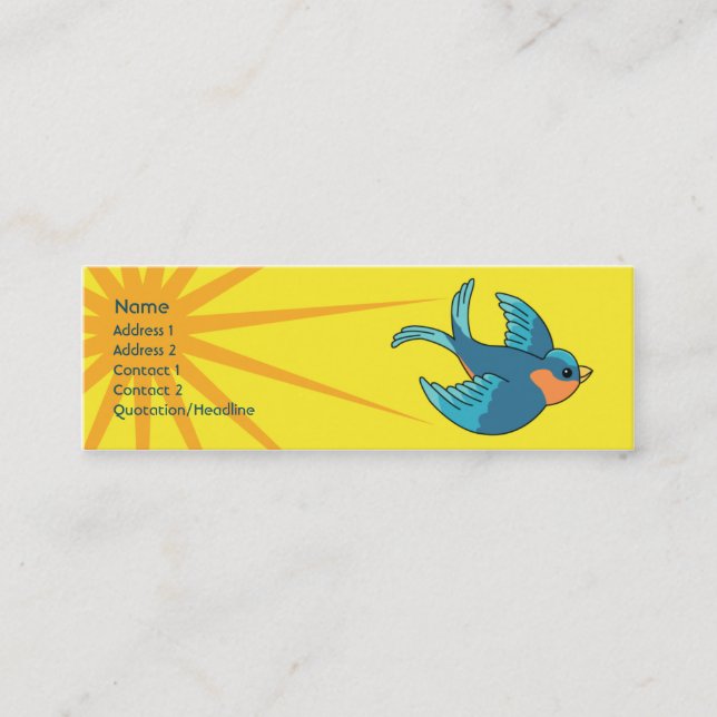 Bird - Skinny Mini Business Card (Front)