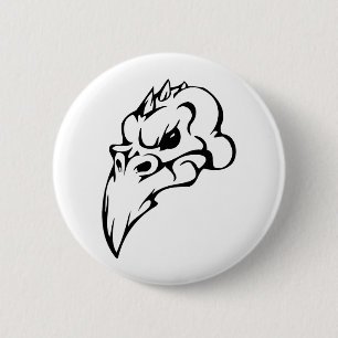 Bird Skull 6 Cm Round Badge