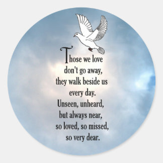 Bird "So Loved" Poem Classic Round Sticker