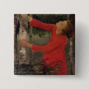 Bird Song 15 Cm Square Badge