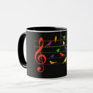 Bird Song, colorful design Mug