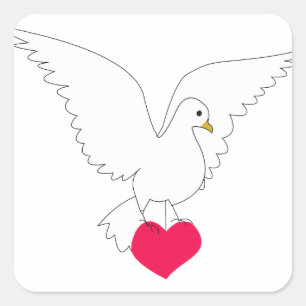 Bird Square Sticker