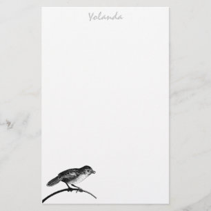 Bird stationery personalised