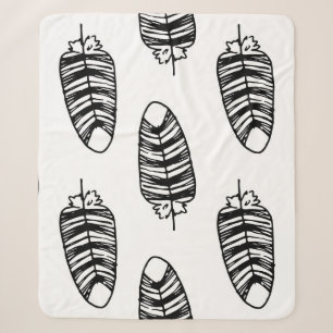 Bird striped feather pattern. Seamless pattern of  Sherpa Blanket