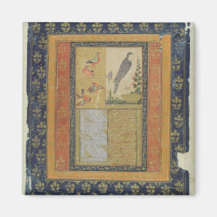 Bird study and calligraphy, Golconda, Andhra Prade Magnet
