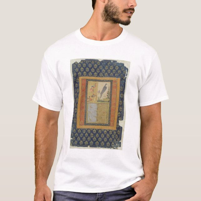 Bird study and calligraphy, Golconda, Andhra Prade T-Shirt (Front)