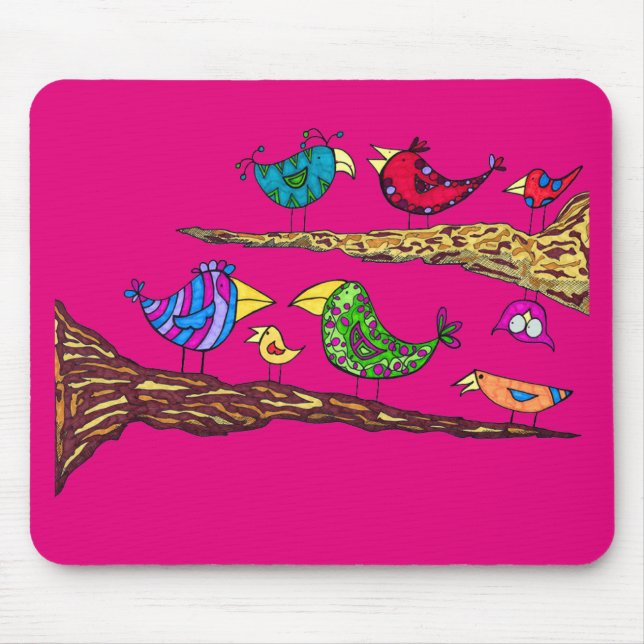 Bird Talk Mouse Pad (Front)