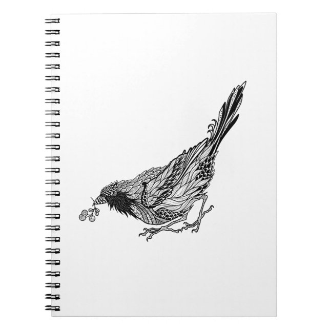 Bird Tattoo Spiral Notebook (Front)
