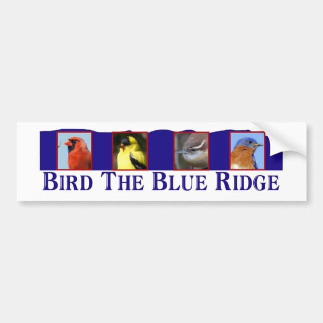 Bird the Blue Ridge Bumper Sticker (Front)