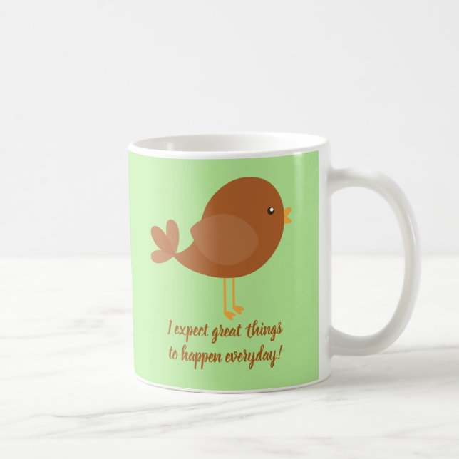 Bird Theme Positive Affirmation Coffee Mug (Right)