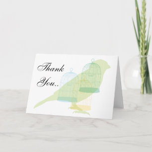 Bird themed thank you card